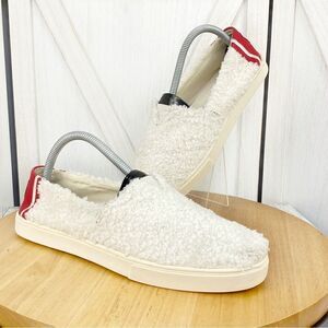 Toms Alpargata Sherpa Cup Sole Faux Shearling Slip On Sneaker‎ Shoes Ivory 9